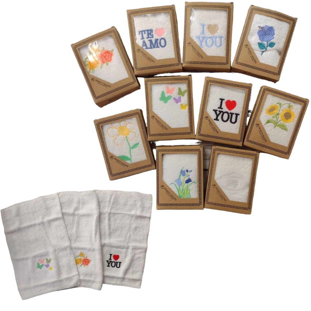 xr:d:DAFUjJJlpzY:14,j:43541178095,t:22121219 TOALLA DE VISITA EN CAJA BORDADA FRANCO VALENTE - Imagen 1